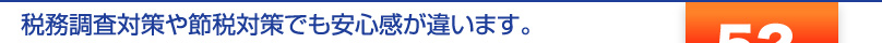 税務調査対策や節税対策でも安心感が違います。